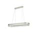 Avizemoda Estilo 100x30 cm Dimmer Kumandalı 3 Renk Ledli (Sarı-Beyaz-Gün Işığı) Modern Akrilik Avize -Gümüş