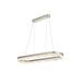 Avizemoda Estilo 100x30 cm Dimmer Kumandalı 3 Renk Ledli (Sarı-Beyaz-Gün Işığı) Modern Akrilik Avize -Gümüş