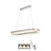Avizemoda Estilo 100x30 cm Dimmer Kumandalı 3 Renk Ledli (Sarı-Beyaz-Gün Işığı) Modern Akrilik Avize -Gümüş