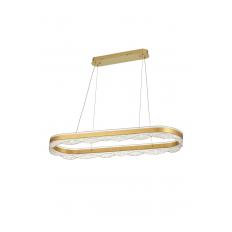 Avizemoda Estilo 100x30 cm Dim Kumandalı 3 Renk Ledli (Sarı-Beyaz-Gün Işığı) Modern Akrilik Avize -Sarı Yaldız