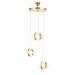 Avizemoda Savona 3 lü Sarkıt Dimmer Kumandalı 3 Renk Ledli (Sarı-Beyaz-Gün Işığı) Modern Akrilik Avize -Gold