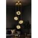 Avizemoda Savona 4 lü Sarkıt Dimmer Kumandalı 3 Renk Ledli (Sarı-Beyaz-Gün Işığı) Modern Akrilik Avize -Gold