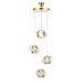 Avizemoda Savona 4 lü Sarkıt Dimmer Kumandalı 3 Renk Ledli (Sarı-Beyaz-Gün Işığı) Modern Akrilik Avize -Gold