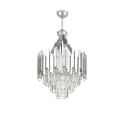Avizemoda Sima 40 Cm'lik Kristal Cam Taşlı Lüks Avize - (gümüş Yaldız)