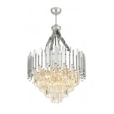 Avizemoda Sima 50 Cm'lik Kristal Cam Taşlı Lüks Avize - (gümüş Yaldız)