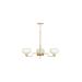 Avizemoda Vanna 3 lü Beyaz Camlı Salon Oturma Odası Modern Sarkıt Avize - (Gold Kaplama)