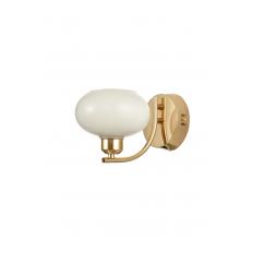 Avizemoda Vanna Aplik Beyaz Camlı Salon Oturma Odası Modern (Gold Kaplama)