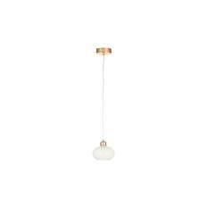 Avizemoda Vanna Tekli Beyaz Camlı Salon Oturma Odası Modern Avize - (Gold Kaplama)