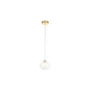 Avizemoda Vanna Tekli Beyaz Camlı Salon Oturma Odası Modern Avize - (Gold Kaplama)