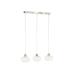 Avizemoda Vanna 3 lü Yemek Masası Üstü Beyaz Camlı Modern Sarkıt Avize - (Krom Kaplama)