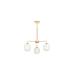 Avizemoda Siena 3 lü Beyaz Camlı Salon Oturma Odası Modern Sarkıt Avize - (Gold Kaplama)