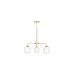 Avizemoda Siena 3 lü Beyaz Camlı Salon Oturma Odası Modern Sarkıt Avize - (Gold Kaplama)