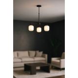 Avizemoda Siena 3 lü Beyaz Camlı Salon Oturma Odası Modern Sarkıt Avize - (Siyah)