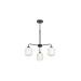 Avizemoda Siena 3 lü Beyaz Camlı Salon Oturma Odası Modern Sarkıt Avize - (Siyah)