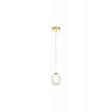 Avizemoda Siena Tekli Beyaz Camlı Salon Oturma Odası Modern Avize - (Gold Kaplama)