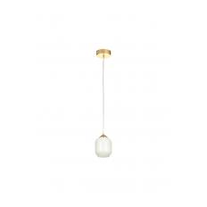 Avizemoda Siena Tekli Beyaz Camlı Salon Oturma Odası Modern Avize - (Gold Kaplama)