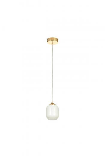 Avizemoda Siena Tekli Beyaz Camlı Salon Oturma Odası Modern Avize - (Gold Kaplama)