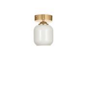 Avizemoda Siena Tekli Plafonyer Beyaz Camlı Salon Oturma Odası Modern Avize - (Gold Kaplama)