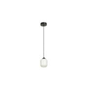 Avizemoda Siena Tekli Beyaz Camlı Salon Oturma Odası Modern Avize - (Siyah)