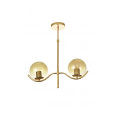 Avizemoda Ranya 2 li Bal Camlı Salon Oturma Odası Modern Avize - (Gold Kaplama)