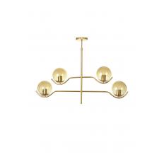 Avizemoda Ranya 4 lü Bal Camlı Salon Oturma Odası Modern Kollu Avize - (Gold Kaplama)