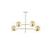 Avizemoda Ranya 4 lü Bal Camlı Salon Oturma Odası Modern Kollu Avize - (Gold Kaplama)