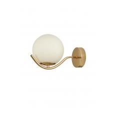 Avizemoda Ranya Aplik Beyaz Camlı Salon Oturma Odası Modern Duvar Apliği (Gold Kaplama)