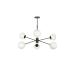 Avizemoda Pinza 4 lü Beyaz Camlı Salon Oturma Odası Modern Kollu Avize - (Siyah)