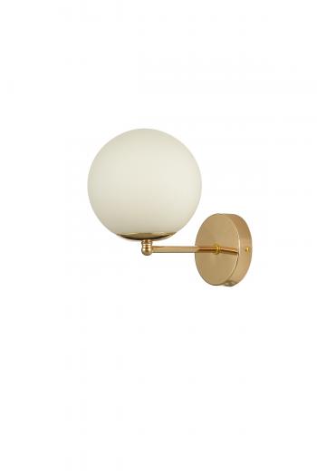 Avizemoda Pinza Aplik Beyaz Camlı Salon Oturma Odası Modern Duvar Apliği (Gold Kaplama)
