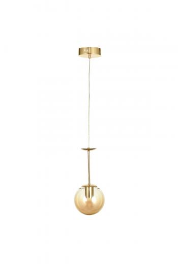 Avizemoda Pinza Tekli Bal Camlı Salon Oturma Odası Modern Avize - (Gold Kaplama)