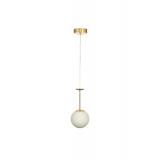 Avizemoda Pinza Tekli Beyaz Camlı Salon Oturma Odası Modern Avize - (Gold Kaplama)