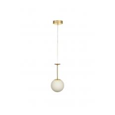 Avizemoda Pinza Tekli Beyaz Camlı Salon Oturma Odası Modern Avize - (Gold Kaplama)
