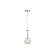 Avizemoda Pinza Tekli Beyaz Camlı Salon Oturma Odası Modern Avize - (Krom Kaplama)