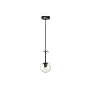 Avizemoda Pinza Tekli Şeffaf Camlı Salon Oturma Odası Modern Avize - (Siyah)