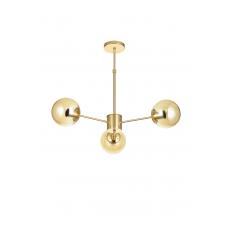 Avizemoda Miya 3 lü Bal Camlı Salon Oturma Odası Modern Sarkıt Avize - (Gold Kaplama)