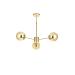 Avizemoda Miya 3 lü Bal Camlı Salon Oturma Odası Modern Sarkıt Avize - (Gold Kaplama)