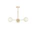 Avizemoda Miya 3 lü Beyaz Camlı Salon Oturma Odası Modern Sarkıt Avize - (Gold Kaplama)