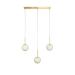 Avizemoda Miya 3 lü Yemek Masası Üstü Beyaz Camlı Modern Sarkıt Avize - (Gold Kaplama)