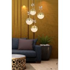 Avizemoda Forde 4'lü Power Ledli Kumandalı Modern Lüks Sarkıt Avize, 3 Renk: Sarı-beyaz-gün Işığı - Gold