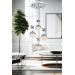 Avizemoda Forde 4'lü Power Ledli Kumandalı Modern Lüks Sarkıt Avize, 3 Renk: Sarı-beyaz-gün Işığı - Krom