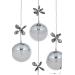 Avizemoda Forde 4'lü Power Ledli Kumandalı Modern Lüks Sarkıt Avize, 3 Renk: Sarı-beyaz-gün Işığı - Krom