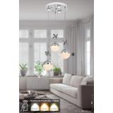 Avizemoda Forde 3'lü Power Ledli Kumandalı Modern Lüks Sarkıt Avize, 3 Renk: Sarı-beyaz-gün Işığı - Krom