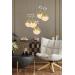 Avizemoda Forde 5'li Power Ledli Kumandalı Modern Lüks Sarkıt Avize, 3 Renk: Sarı-beyaz-gün Işığı - Gold