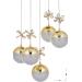 Avizemoda Forde 5'li Power Ledli Kumandalı Modern Lüks Sarkıt Avize, 3 Renk: Sarı-beyaz-gün Işığı - Gold