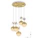 Avizemoda Forde 5'li Power Ledli Kumandalı Modern Lüks Sarkıt Avize, 3 Renk: Sarı-beyaz-gün Işığı - Gold