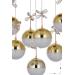 Avizemoda Forde 7'li Power Ledli Kumandalı Modern Lüks Sarkıt Avize, 3 Renk: Sarı-beyaz-gün Işığı - Gold