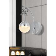Avizemoda Forde Power Ledli Modern Lüks Duvar Aplik (3 RENK; SARI-BEYAZ-GÜN İŞIĞI) - Krom