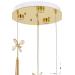 Avizemoda Lale 4'lü Power Ledli Kumandalı Modern Lüks Sarkıt Avize, 3 Renk: Sarı-beyaz-gün Işığı - Gold