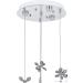 Avizemoda Lale 4'lü Power Ledli Kumandalı Modern Lüks Sarkıt Avize, 3 Renk: Sarı-beyaz-gün Işığı - Krom