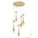 Avizemoda Lale 5'li Power Ledli Kumandalı Modern Lüks Sarkıt Avize, 3 Renk: Sarı-beyaz-gün Işığı - Gold